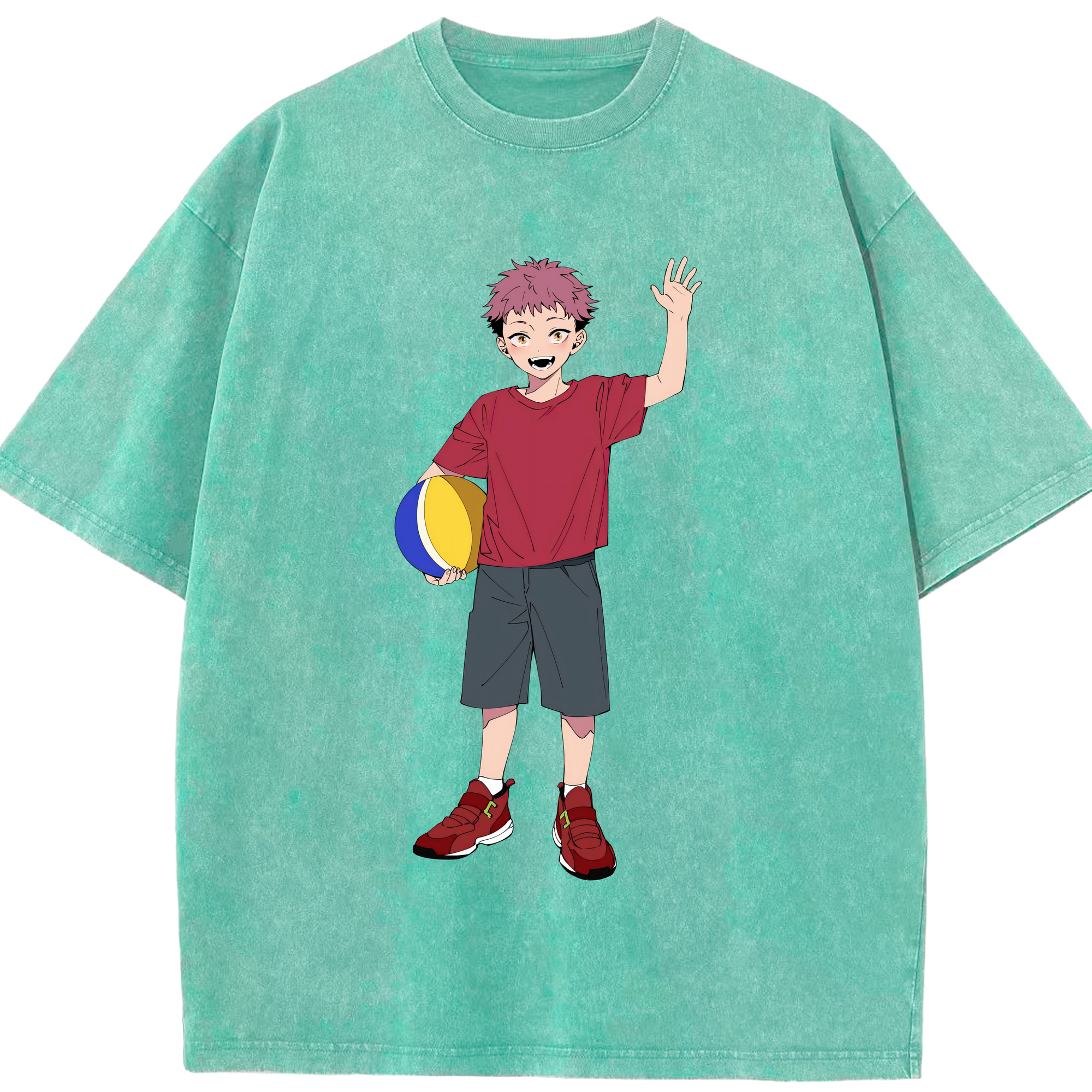 （画像用） 呪術廻戦 Jujutsu Kaisen 綿100% ヴィンテージ風 半袖Tシャツ（フロントプリント）